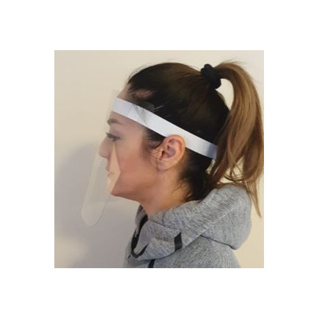 VISIERA TRASPARENTE CON FASCIA A VELCRO