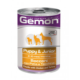 MONGE Gemon Junior bocconi con pollo e tacchino  gr.415x24pz