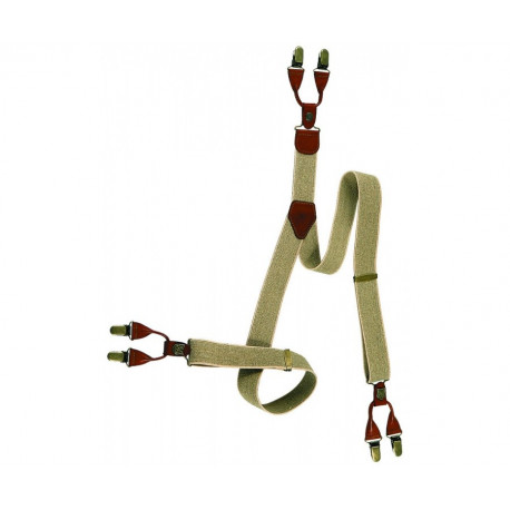 Bretelle Per Pantaloni in Elastico/Lino/Pelle Riserva