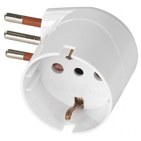 ADAPTER SCHUKO 90° 2P+T 10A