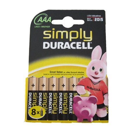 PILA mSTILO DURACEL SIMPLY 8PZ