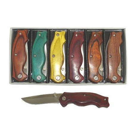 COLTELLO M/COLORATO ESPO.6PZ.
