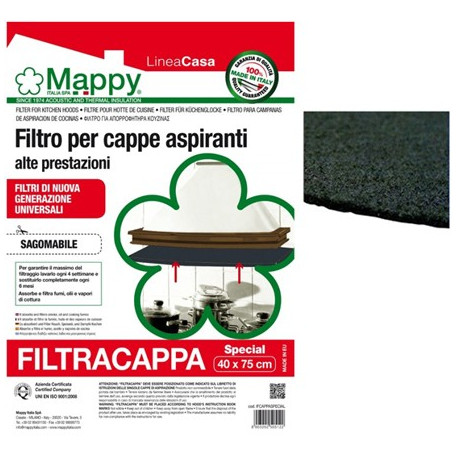 FILTRACAPPA CARBONE    cm40x75