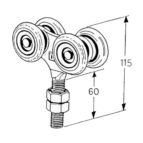 LAUFWERK 4 RÄDER ART.53 