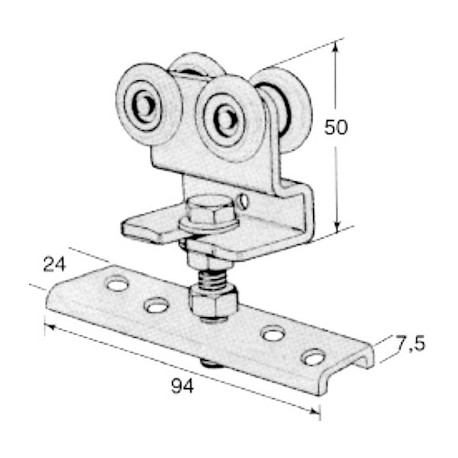 LAUFWERK 4 RÄDER ART.1223 