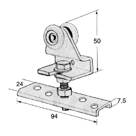 CARRELLO 2 RUOT  22.00000 OMGE
