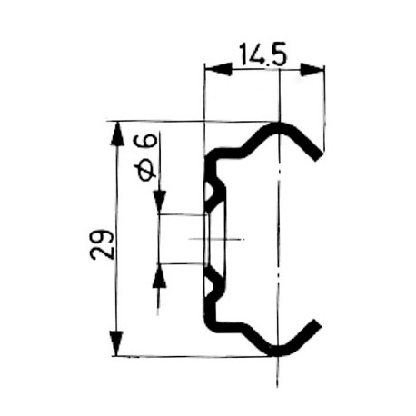 SCHIENE IN STAHL VERZINKT...