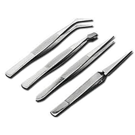 PINZETTE NICHELATE SET 4pz HM