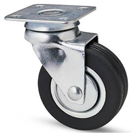 RUOTA NERA CON PIASTRA...