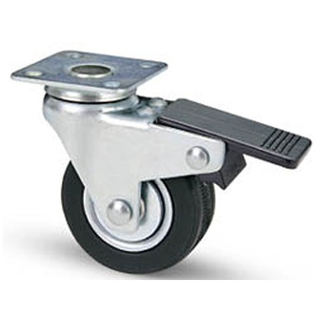 RUOTA NERA CON PIASTRA...