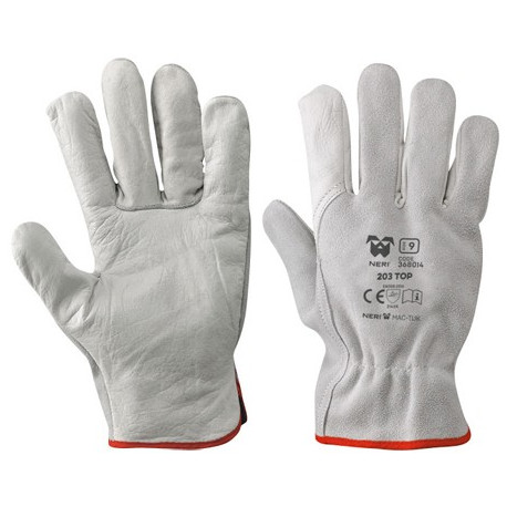 GUANTI FIORE BOVINO DORSO...