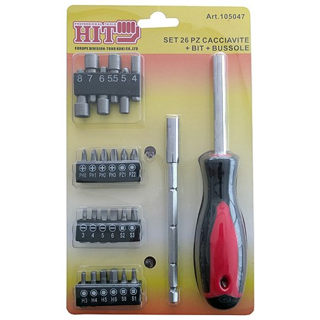 SET 26 PEZZI BUSSOLE + BITS...