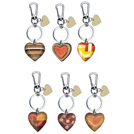 PORTACHIAVI LEGNO CUORE