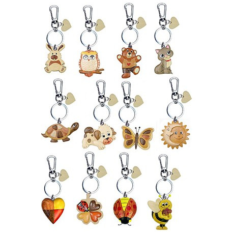 PORTACHIAVI LEGNO ANIMALI