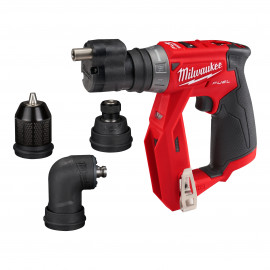 M12 FDDXKIT-0X - TRAPANO COMPATTO 12 VOLT TECNOLOGIA FUEL VALIGETTA HEAVYDUTY CON 3 MANDRINI INTERCAMBIABILI MILWAUKEE