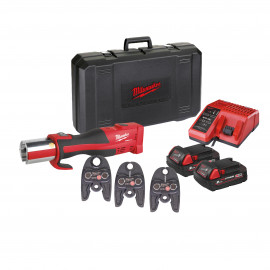 M18 BLHPT-202C U-SET - PRESSATRICE IDRAULICA 18V 2,0AH CON SET GANASCE U - MOTORE BRUSHLESS MILWAUKEE