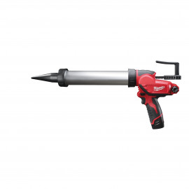 M12 PCG/400A-201B - PISTOLA PER SILICONE TUBO ALLUMINIO 400MM 12 VOLT (1 BATTERIA) 2,0 AH MILWAUKEE