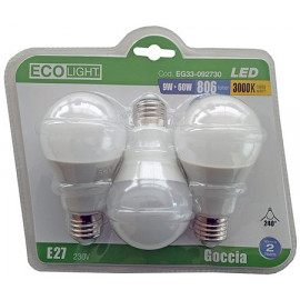 LAMP.LED GOCCIA 9W BL.3pz