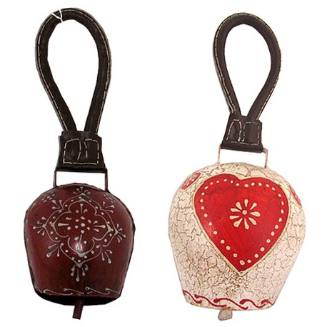 CAMPANA DECORO ROSSA CM.10