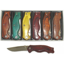 COLTELLO M/COLORATO ESPO.6PZ.