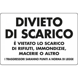 CART.DIVIETO DI SCARICO  30X20