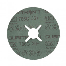 3M Cubitron II 786C Dischi fibrati, grana 60+, 115mm, PN 33409